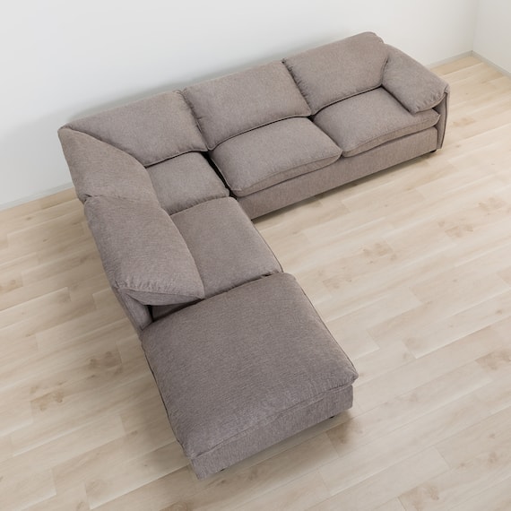 コーナーソファ4点セット 布張りタイプ(MK04ー2 LA BE) 2枚目画像