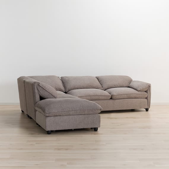 コーナーソファ4点セット 布張りタイプ(MK04ー2 LA BE) 3枚目画像