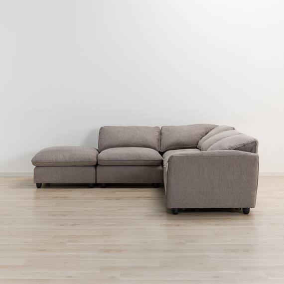 コーナーソファ4点セット 布張りタイプ(MK04ｰ2 LA BE) 5枚目画像