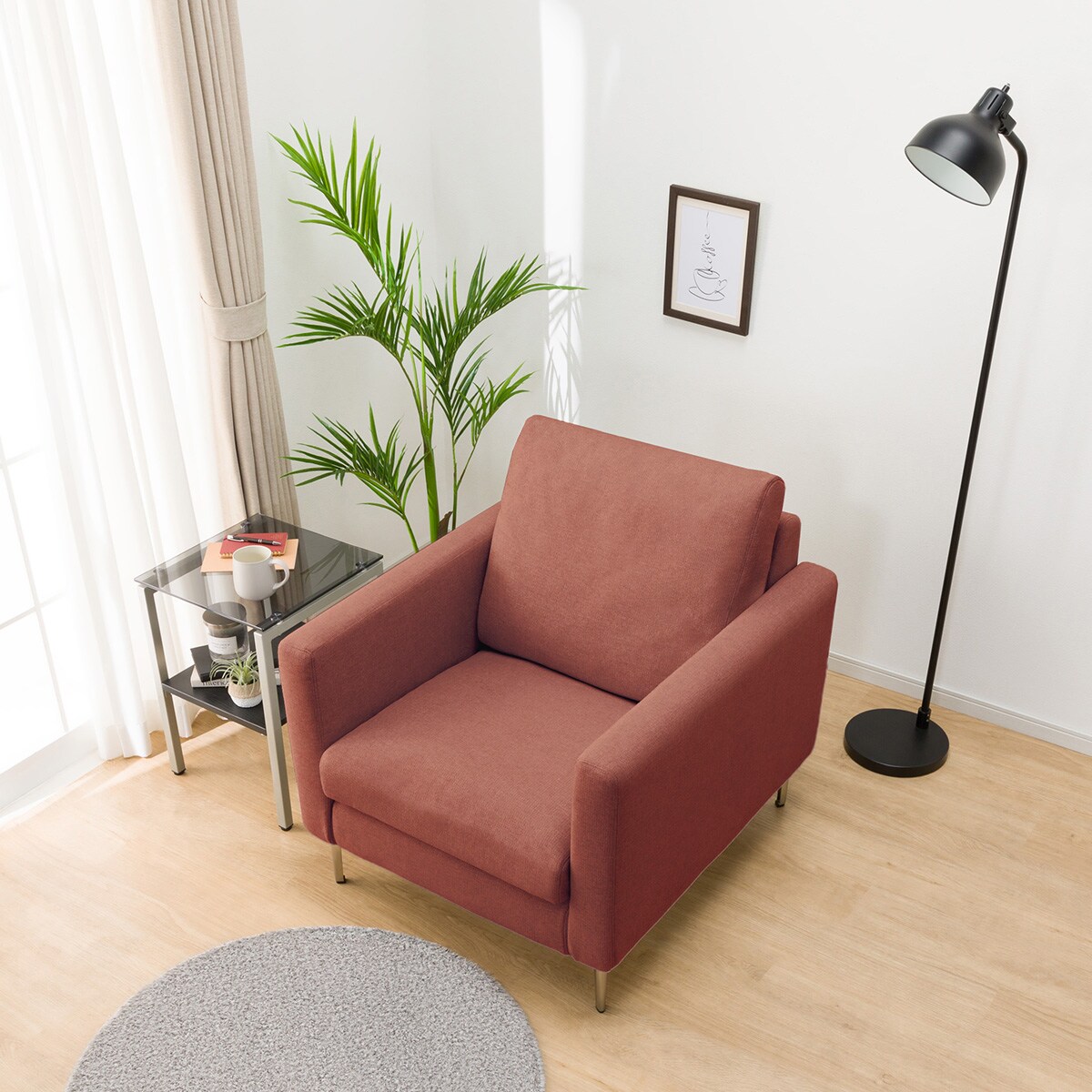 傷・汚れに強い 1人掛けカスタマイズソファ 布張りタイプ (Nシールド