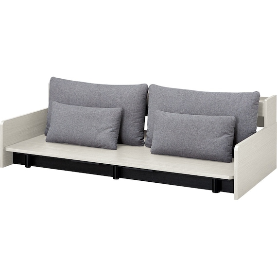 ベッドソファフレーム (B2 マットレス別売り MGY/WW) 1枚目画像