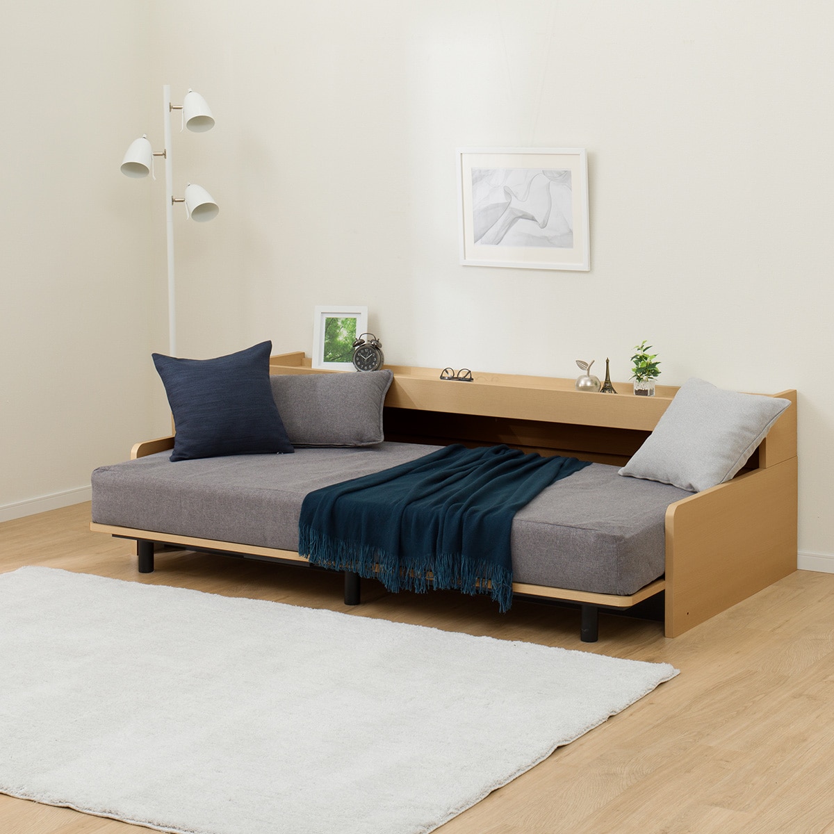 ベッドソファ(B2 MGY/LBR) | ニトリネット【公式】 家具・インテリア通販