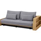 ベッドソファ サイドラック付き (B2 MGY/LBR) 1枚目画像