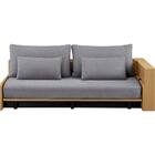 ベッドソファ サイドラック付き (B2 MGY/LBR) 12枚目画像