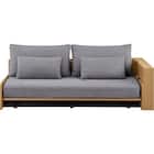 ベッドソファ サイドラック付き (B2 MGY/LBR) 12枚目画像