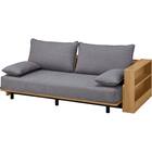 ベッドソファ サイドラック付き (B2 MGY/LBR) 15枚目画像