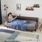 ベッドソファ サイドラック付き (B2 MGY/LBR) 17枚目画像