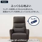 電動リクライニングパーソナルチェア + テーブルセット 本革(一部合成皮革)タイプ (LE01-2 2モーター DBR) 12枚目画像