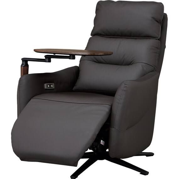 電動リクライニングパーソナルチェア + テーブルセット 本革(一部合成皮革)タイプ (LE01-2 2モーター DBR) 34枚目画像