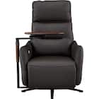 電動リクライニングパーソナルチェア + テーブルセット 本革(一部合成皮革)タイプ (LE01-2 2モーター DBR) 35枚目画像