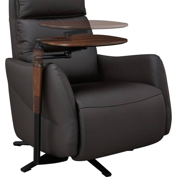 電動リクライニングパーソナルチェア + テーブルセット 本革(一部合成皮革)タイプ (LE01-2 2モーター DBR) 36枚目画像