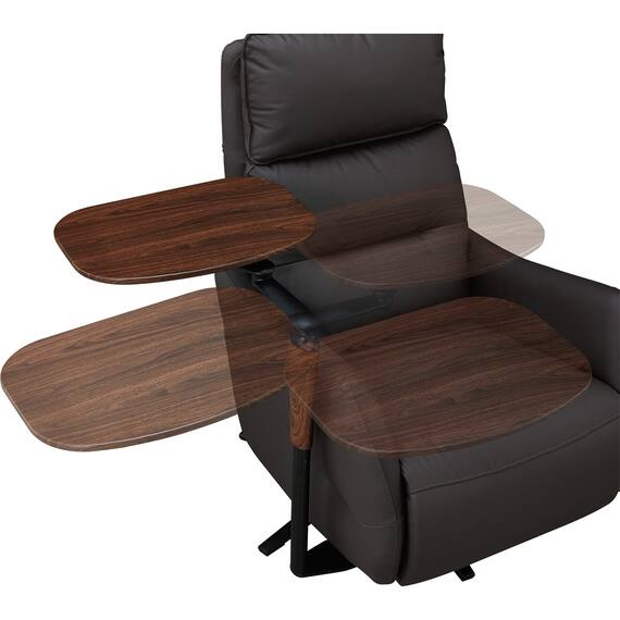 電動リクライニングパーソナルチェア + テーブルセット 本革(一部合成皮革)タイプ (LE01-2 2モーター DBR) 37枚目画像