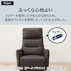 電動リクライニングパーソナルチェア 本革(一部合成皮革)タイプ (LE01-2 2モーター BE) 12枚目画像