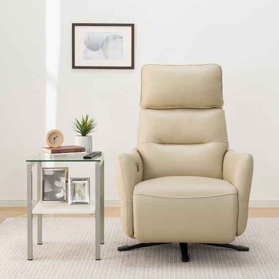 電動リクライニングパーソナルチェア 本革(一部合成皮革)タイプ (LE01-2 2モーター BE) 18枚目画像