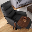 電動リクライニングパーソナルチェア + テーブルセット 本革(一部合成皮革)タイプ (LE01-2 2モーター BK) 13枚目画像