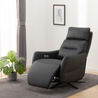 電動リクライニングパーソナルチェア + テーブルセット 本革(一部合成皮革)タイプ (LE01-2 2モーター BK) 14枚目画像