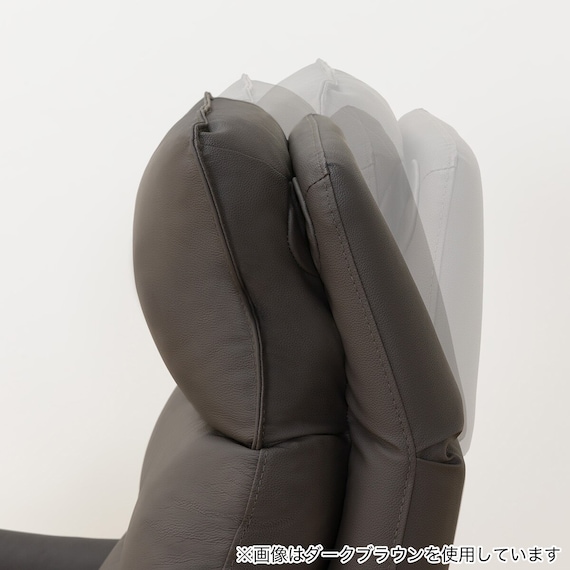 電動リクライニングパーソナルチェア + テーブルセット 本革(一部合成皮革)タイプ (LE01-2 2モーター BK) 29枚目画像