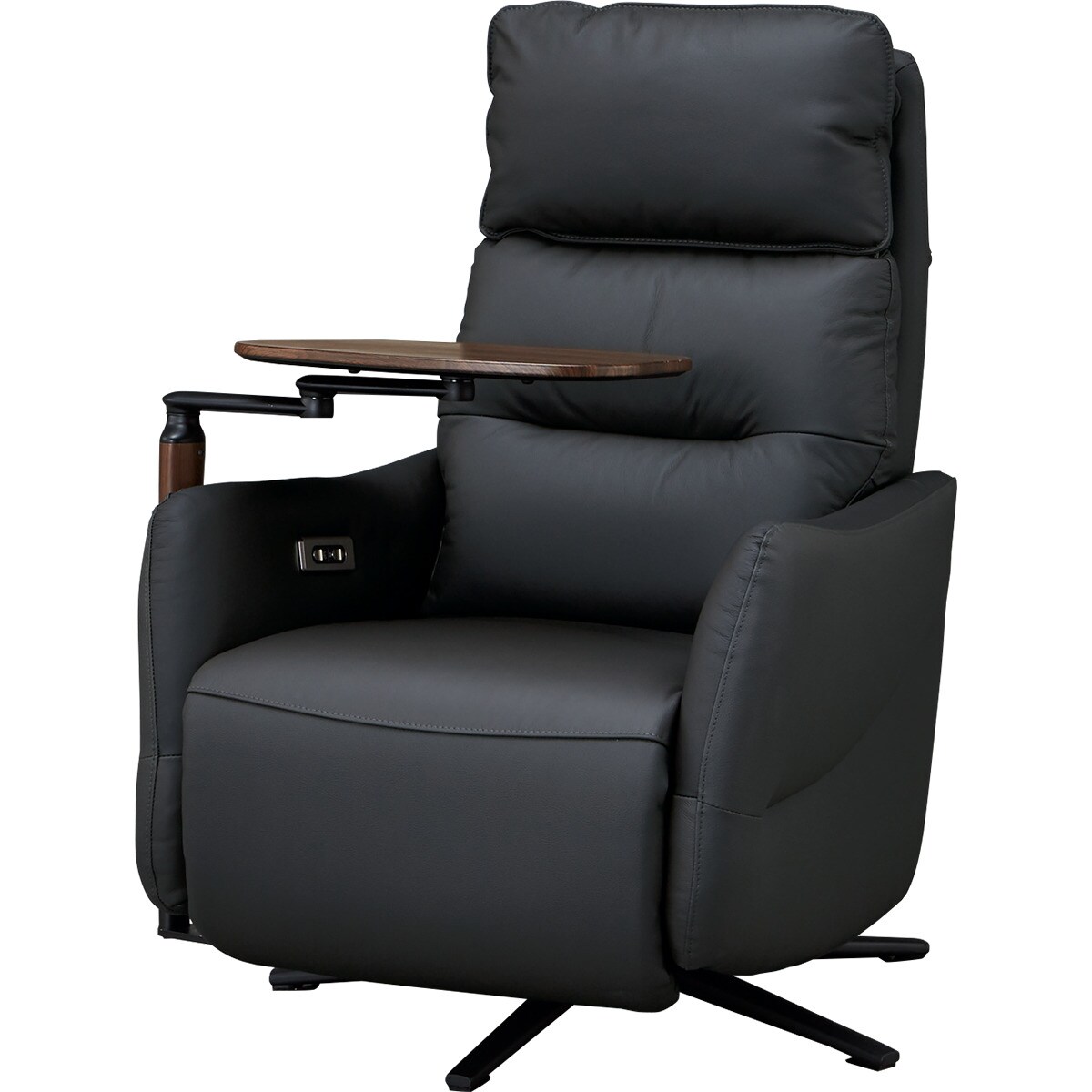 電動リクライニングパーソナルチェア + テーブルセット 本革(一部合成