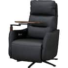 電動リクライニングパーソナルチェア + テーブルセット 本革(一部合成皮革)タイプ (LE01-2 2モーター BK) 31枚目画像