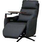 電動リクライニングパーソナルチェア + テーブルセット 本革(一部合成皮革)タイプ (LE01-2 2モーター BK) 33枚目画像