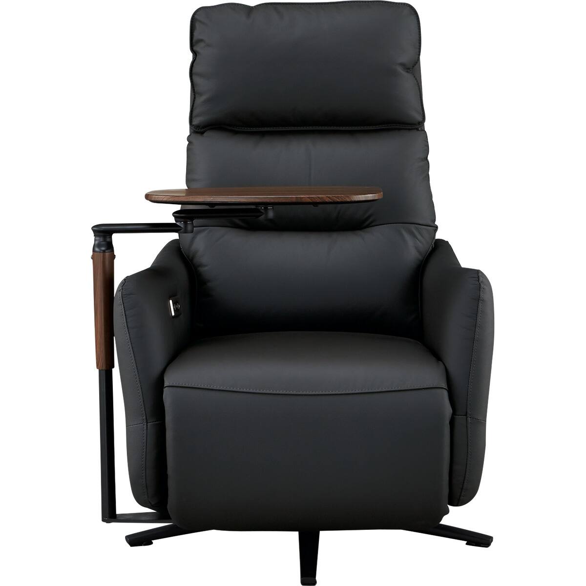 電動リクライニングパーソナルチェア + テーブルセット 本革(一部合成