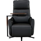 電動リクライニングパーソナルチェア + テーブルセット 本革(一部合成皮革)タイプ (LE01-2 2モーター BK) 34枚目画像