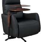 電動リクライニングパーソナルチェア + テーブルセット 本革(一部合成皮革)タイプ (LE01-2 2モーター BK) 35枚目画像