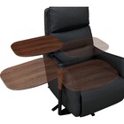 電動リクライニングパーソナルチェア + テーブルセット 本革(一部合成皮革)タイプ (LE01-2 2モーター BK) 36枚目画像