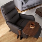 電動リクライニングパーソナルチェア + テーブルセット 本革(一部合成皮革)タイプ (LE01-2 4モーター DBR) 16枚目画像