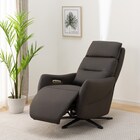 電動リクライニングパーソナルチェア + テーブルセット 本革(一部合成皮革)タイプ (LE01-2 4モーター DBR) 17枚目画像