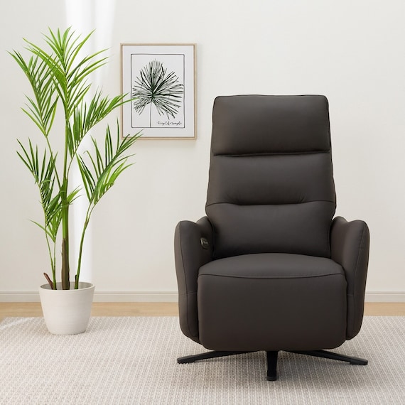 電動リクライニングパーソナルチェア + テーブルセット 本革(一部合成皮革)タイプ (LE01-2 4モーター DBR) 21枚目画像