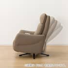 電動リクライニングパーソナルチェア + テーブルセット 本革(一部合成皮革)タイプ (LE01-2 4モーター DBR) 23枚目画像