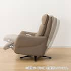 電動リクライニングパーソナルチェア + テーブルセット 本革(一部合成皮革)タイプ (LE01-2 4モーター DBR) 24枚目画像