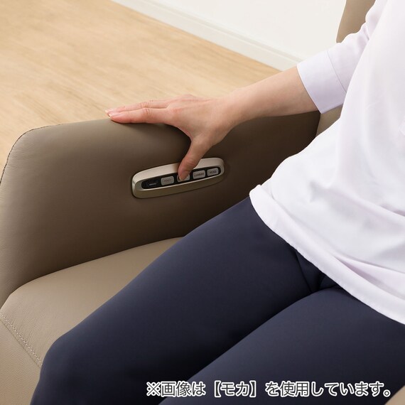 電動リクライニングパーソナルチェア + テーブルセット 本革(一部合成皮革)タイプ (LE01-2 4モーター DBR) 28枚目画像