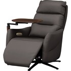 電動リクライニングパーソナルチェア + テーブルセット 本革(一部合成皮革)タイプ (LE01-2 4モーター DBR) 38枚目画像