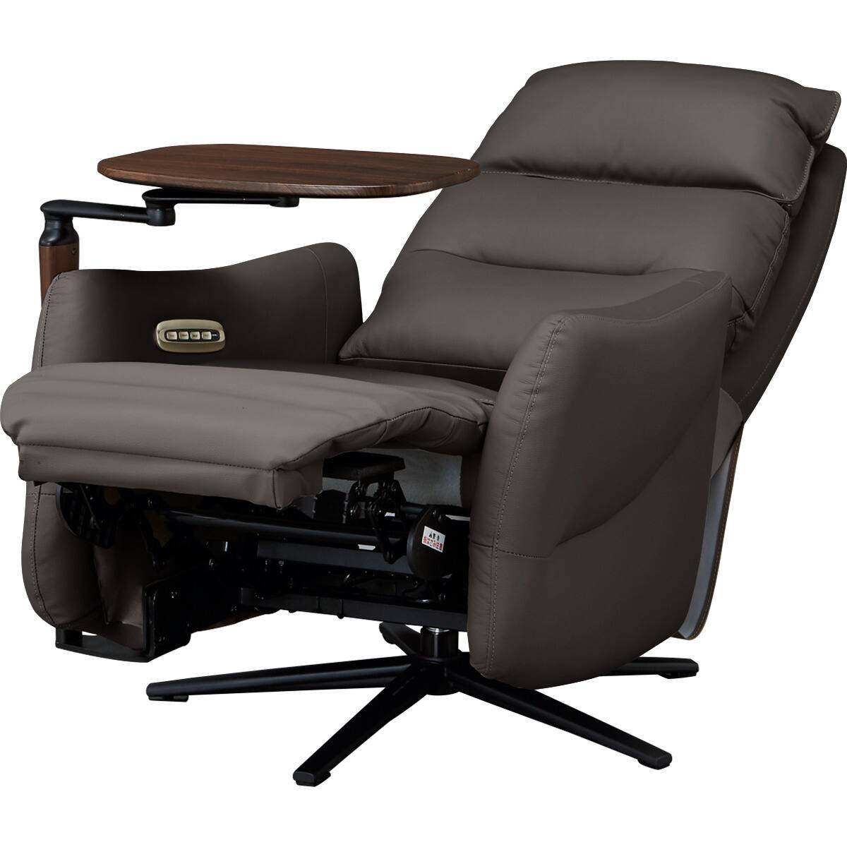 電動リクライニングパーソナルチェア + テーブルセット 本革(一部合成