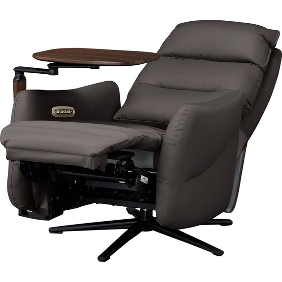 電動リクライニングパーソナルチェア + テーブルセット 本革(一部合成皮革)タイプ (LE01-2 4モーター DBR) 39枚目画像