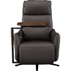 電動リクライニングパーソナルチェア + テーブルセット 本革(一部合成皮革)タイプ (LE01-2 4モーター DBR) 40枚目画像