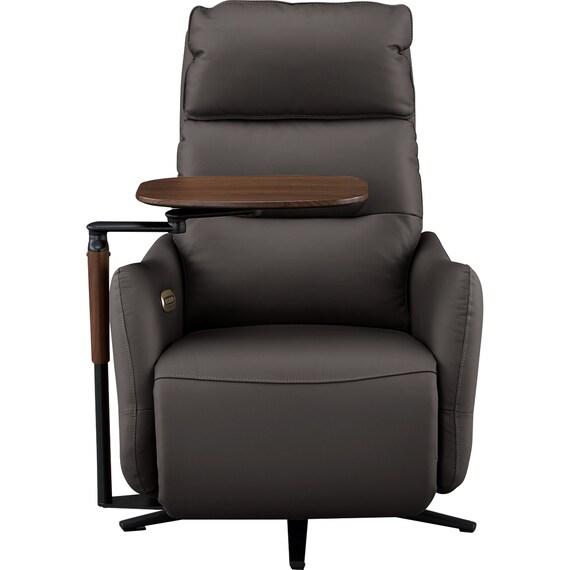 電動リクライニングパーソナルチェア + テーブルセット 本革(一部合成皮革)タイプ (LE01-2 4モーター DBR) 40枚目画像