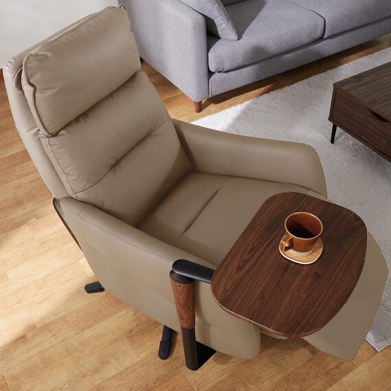 電動リクライニングパーソナルチェア + テーブルセット 本革(一部合成皮革)タイプ (LE01-2 4モーター MO) 16枚目画像