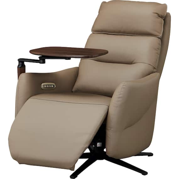 電動リクライニングパーソナルチェア + テーブルセット 本革(一部合成皮革)タイプ (LE01-2 4モーター MO) 38枚目画像