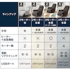 電動リクライニングパーソナルチェア 本革(一部合成皮革)タイプ (LE01-2 2モーター ヒーター&送風 DBR) 31枚目画像