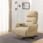 電動リクライニングパーソナルチェア 本革(一部合成皮革)タイプ (LE01-2 2モーター ヒーター&送風 BE) 12枚目画像