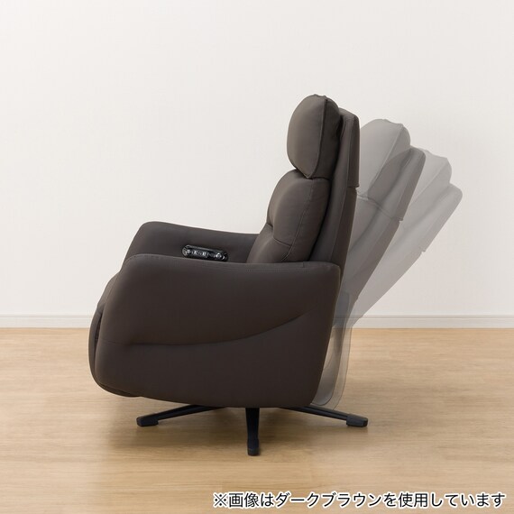 電動リクライニングパーソナルチェア 本革(一部合成皮革)タイプ (LE01-2 2モーター ヒーター&送風 BE) 16枚目画像