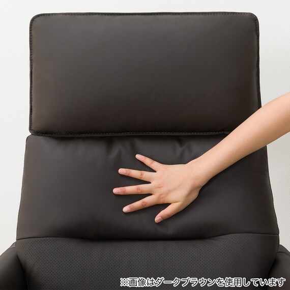 電動リクライニングパーソナルチェア 本革(一部合成皮革)タイプ (LE01-2 2モーター ヒーター&送風 BE) 19枚目画像