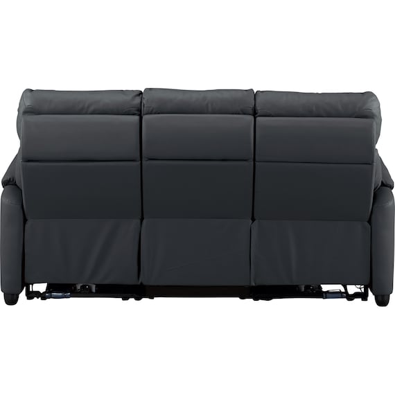 3人掛けテーブル付き電動リクライニングソファ 本革(一部合成皮革)タイプ (LE08ー2 BK) 4枚目画像