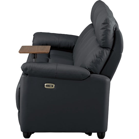 3人掛けテーブル付き電動リクライニングソファ 本革(一部合成皮革)タイプ (LE08ー2 BK) 7枚目画像