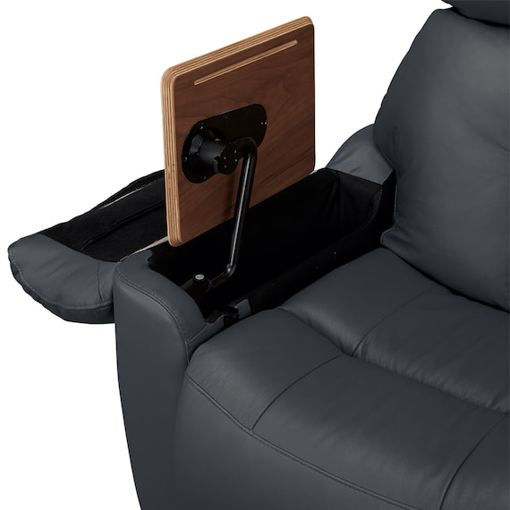 3人掛けテーブル付き電動リクライニングソファ 本革(一部合成皮革)タイプ (LE08ー2 BK) 13枚目画像