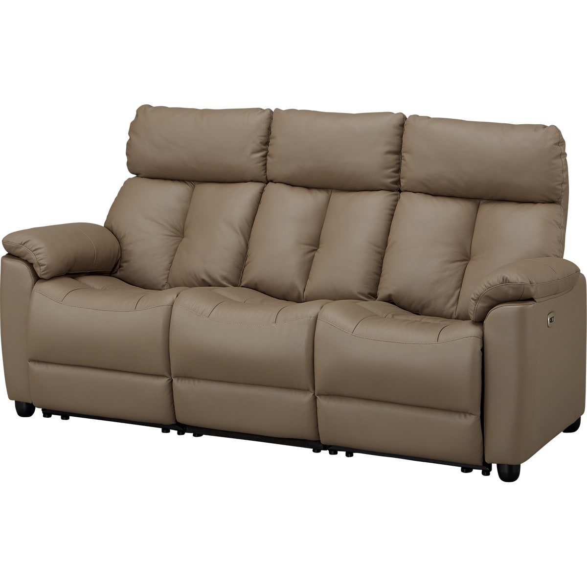 3人掛けテーブル付き電動リクライニングソファ 本革(一部合成皮革