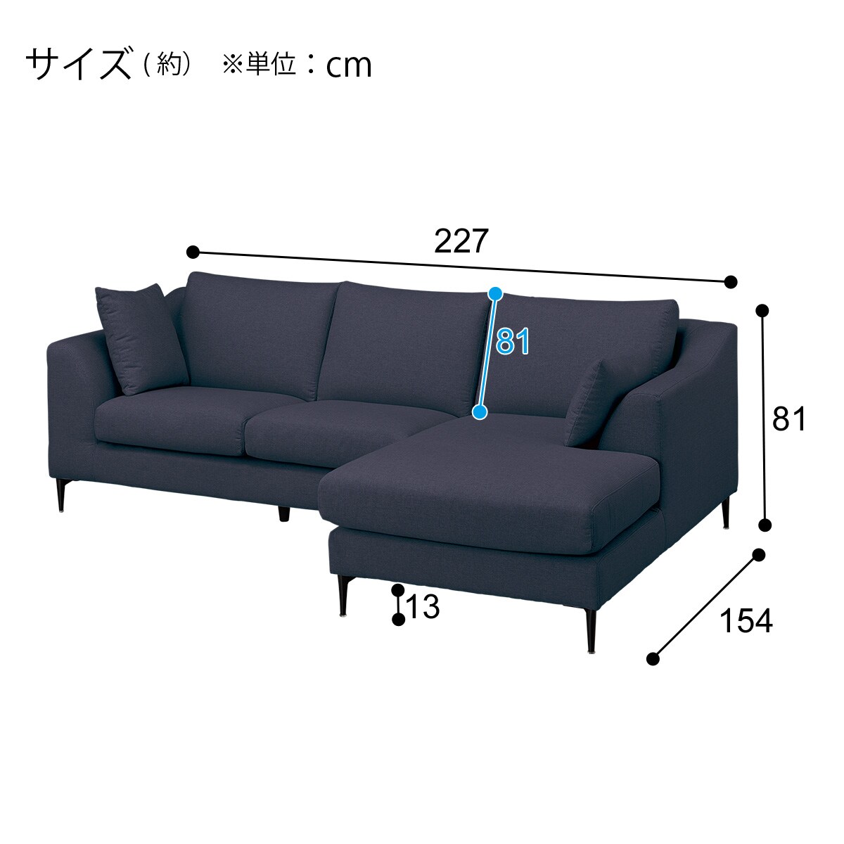 【ジュゴン】ニトリ カウチソファ ヘッドレスト付き 布張りカウチソファヘッドレストセット(Nポケット BS15 LC AQ